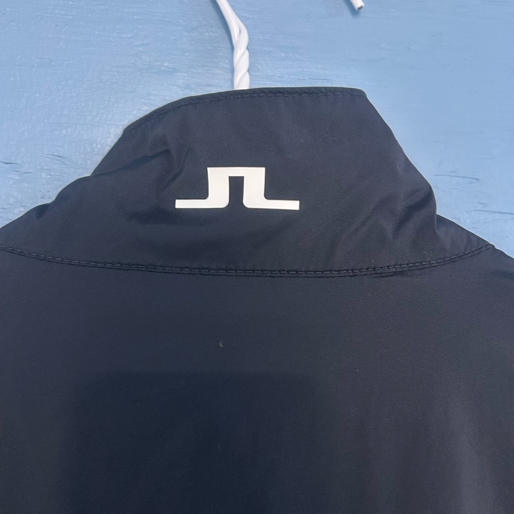 J. LINDEBERG ASH LIGHT PACKABLE JACKET NAVY GOLF NWT SIZE LARGE - Picture 10 of 14